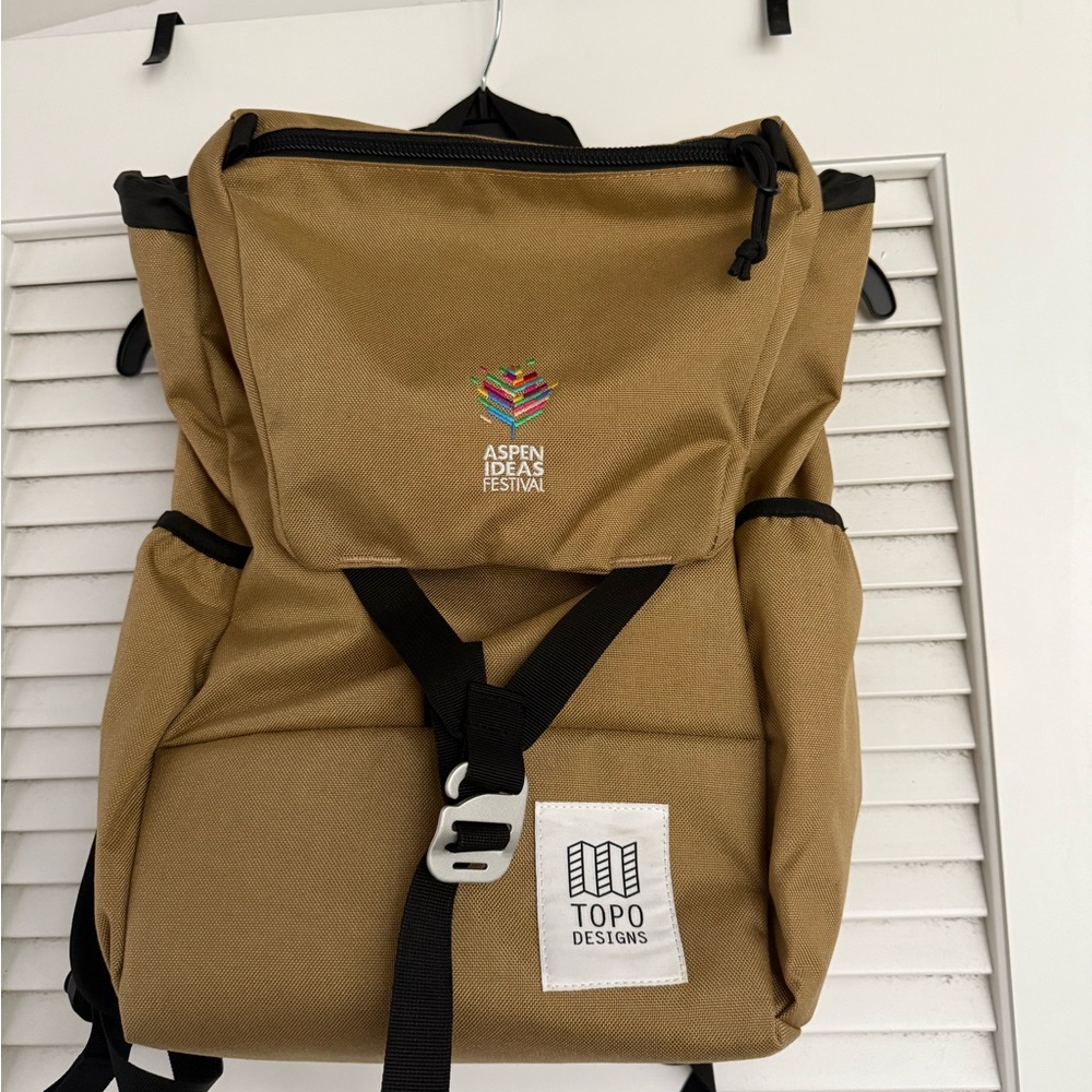 Topo Designs Brown Backpack with Black Accents